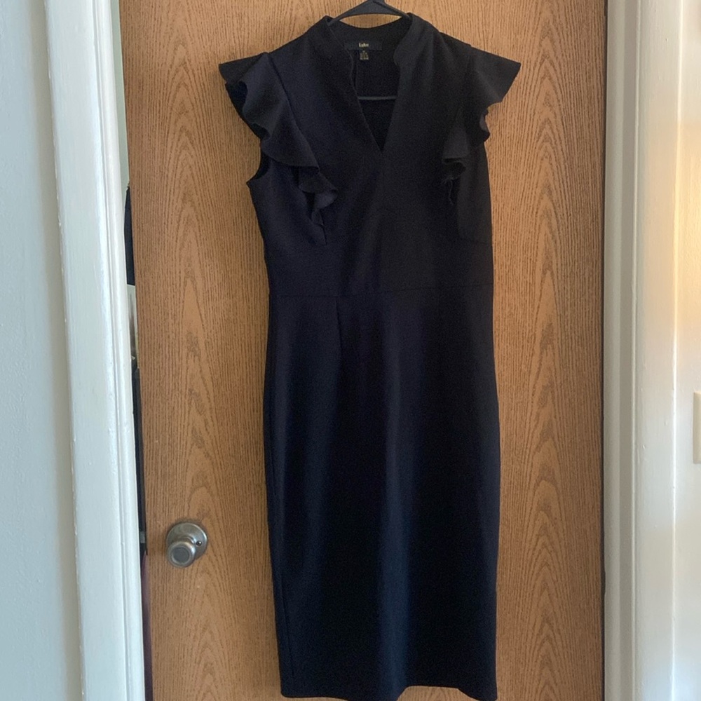 Black Dress with Ruffle Detail